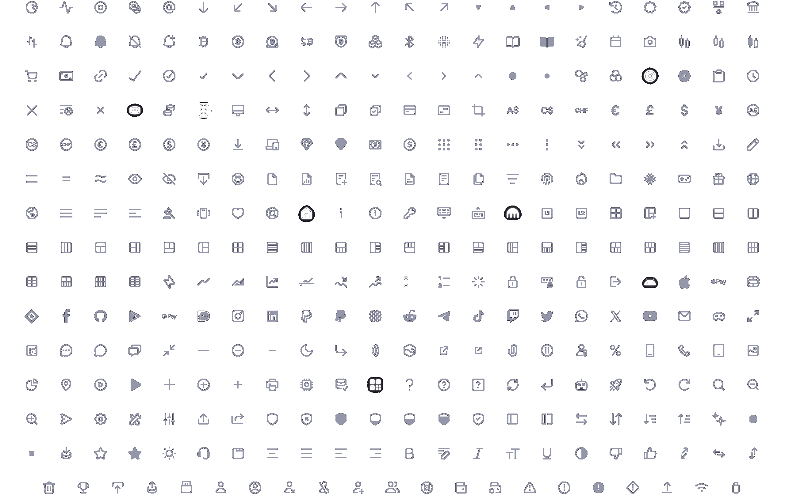 1KDS UI icon set grid