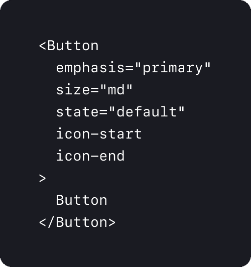 Button component code sample